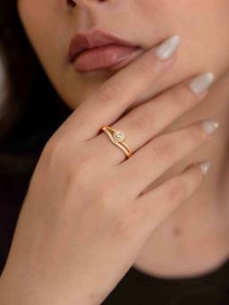 Zeraki Jewels - Crystal Swan Adjustable Ring