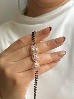 Zeraki Jewels - Damyanti Mangalsutra Bracelet Rose Gold