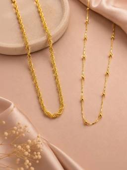 Zeraki Jewels - Flave And Bella Chain (Pack Of 2)