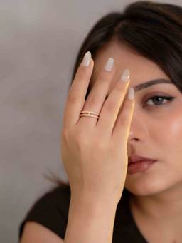 Zeraki Jewels - Frost vine Adjustable Ring