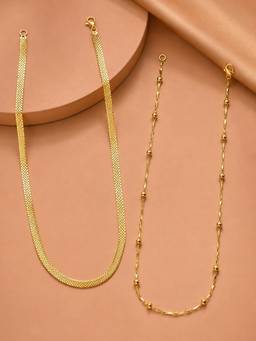 Zeraki Jewels - Harmony And Flave Chain (Pack Of 2)