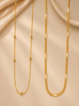 Zeraki Jewels - Inayat And Signature Chain (Pack Of 2)