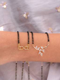 Zeraki Jewels - Khushi And Shamita Infinity Mangalsutra (Pack Of 2)