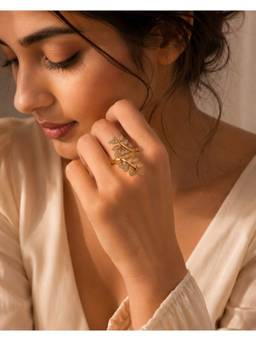 Zeraki Jewels - Lime Adjustable Ring