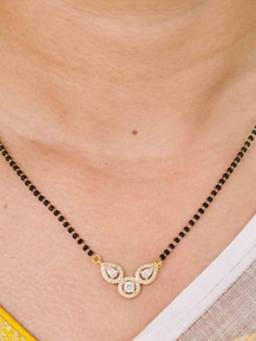 Zeraki Jewels - Mia Gold Full Black Beads Mangalsutra Gold N