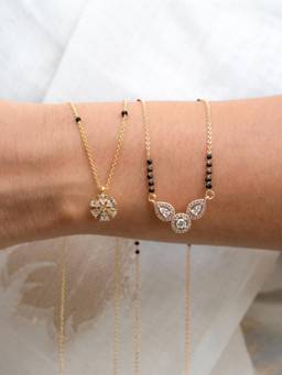 Zeraki Jewels - Mia Rose Gold Mangalsutra And Tanvi Mangalsutra (Pack Of 2)
