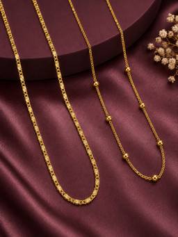 Zeraki Jewels - Serene And Signature Chain (Pack Of 2)