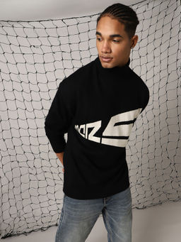 Hubberholme - Men Acrylic Knitted Oversized Fit Turtle Neck Full Sleeves Sweater