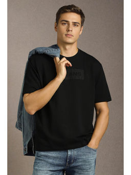 Louis Philippe - Men's Black Solid T-Shirt