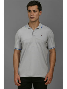 Louis Philippe - Men's Grey Polo T-Shirt