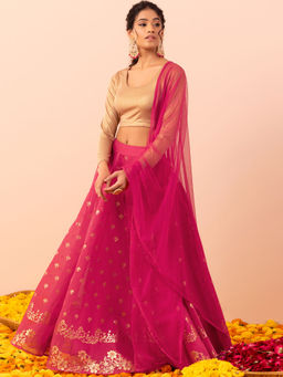 Indya - X Samant Chauhan Pink Tasselled Dupatta