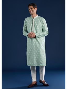 KALKI FASHION - Men Green Printed Kurta with Pant