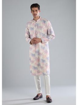 KALKI FASHION - Men Off White Embroidered Kurta with Pant