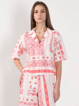 VERO MODA - Pink Printed Shirt