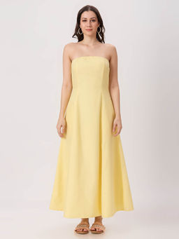 PEACH & PANDA - Lemon Yellow Tube Dress