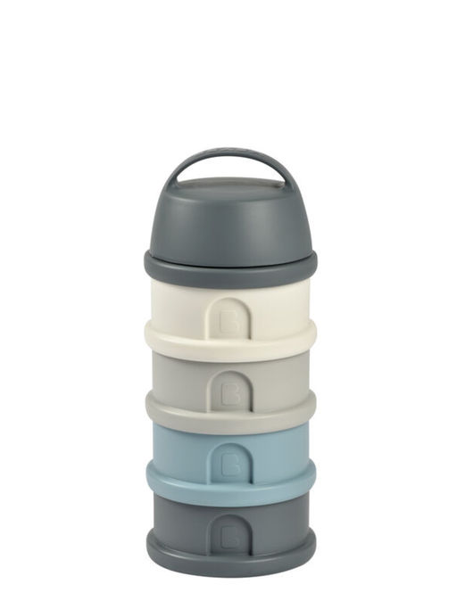 Beaba Stacked Formula Container, Blue & Mineral Grey