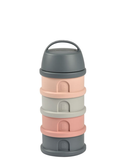 Beaba Stacked Formula Container, Pink & Mineral Grey