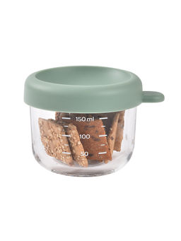 Beaba - Glass Storage Jar, 150ml, Sage Green
