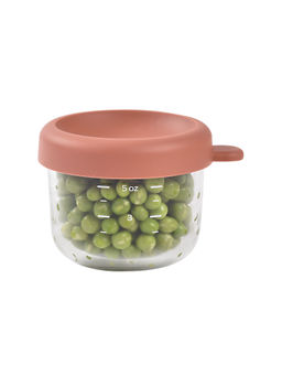 Beaba - Glass Storage Jar, 150ml, Terracotta