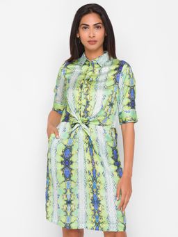 Globus - Green Printed Dress