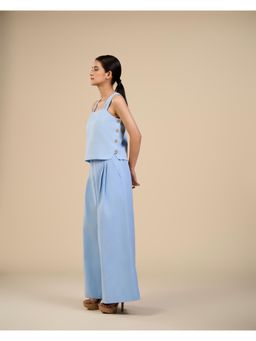 ORIGANI - Blue Linen Dewdrop Top