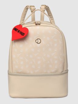 Caprese - Emily in Paris Printed Off White Backpack Bag