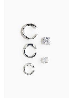 H&M - Men Silver 5-Pack Ear Cuffs And Studs