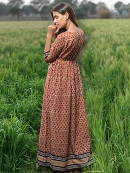 Sooti Syahi - Earthen Bliss
                  Block Printed Cotton Dress - 2