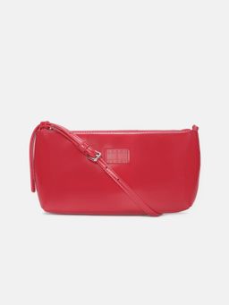 Tommy Hilfiger - Solid Red Polyurethane Handbag