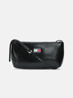 Tommy Hilfiger - Solid Black Polyurethane Handbag
