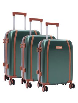 FUR JADEN - Wayfarer PC TSA Lock Luggage Bags - Forest Green (S/M/L) (Pack of 3)