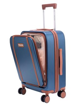 FUR JADEN - The Wayfarer Polycarbonate USB-C Charging Luggage Bag - Navy Blue (S)