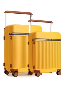 FUR JADEN - Aviator German PC Luggage Bags - Yellow (S/M) (Pack of 2)