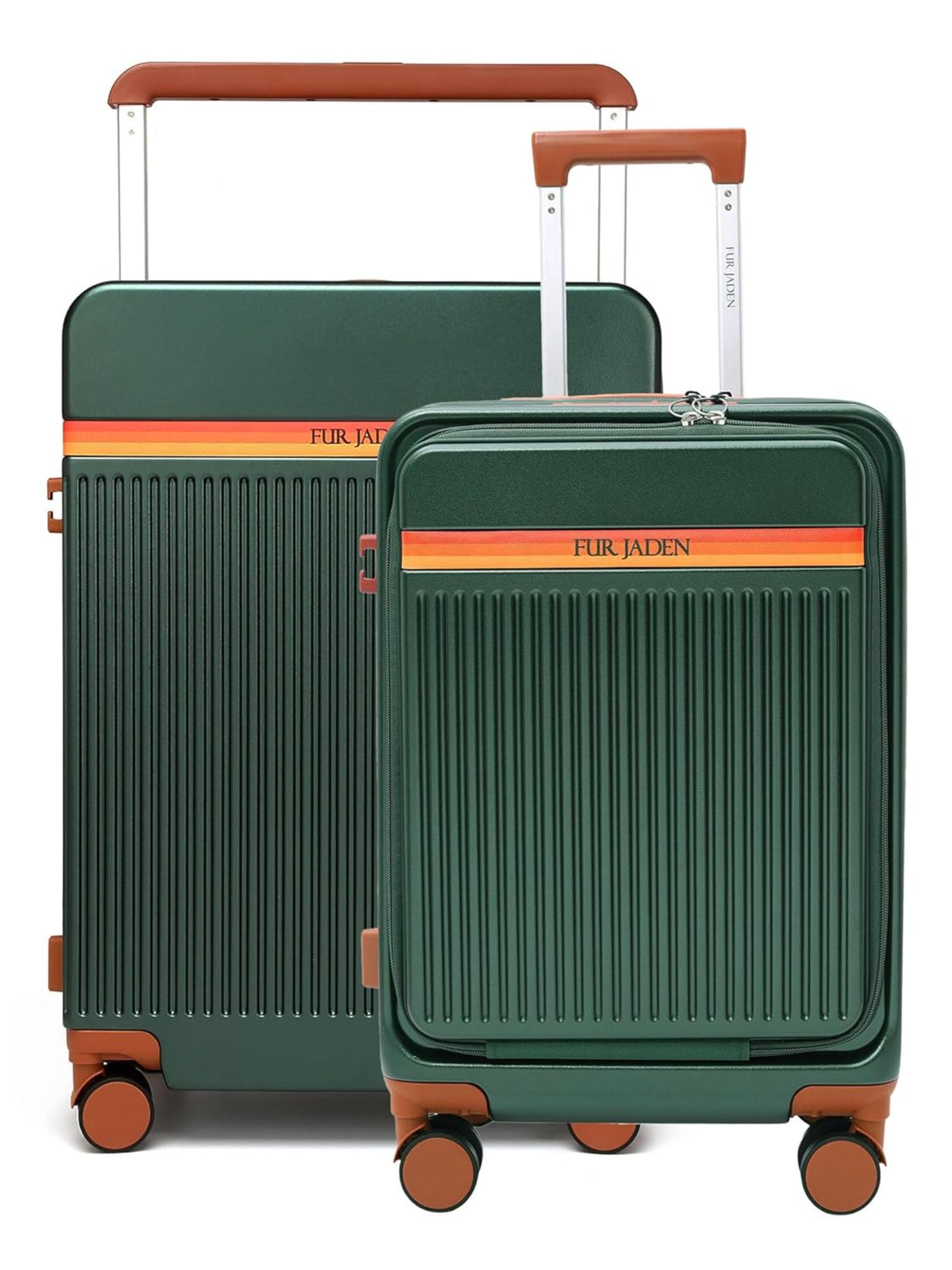 Buy FUR JADEN Aviator PC Luggage Bags - Green (S/M) (Pack of 2) Online