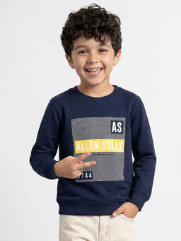 Allen Solly Junior - Boys Navy Graphic Regular Fit Sweatshirt
