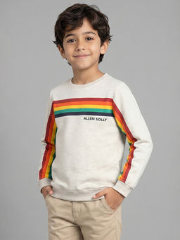 Allen Solly Junior - Boys White Regular Fit Sweatshirt