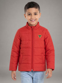 Allen Solly Junior - Boys Red Solid Regular Fit Jacket
