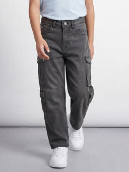 Allen Solly - Boys Grey Regular Fit Jeans