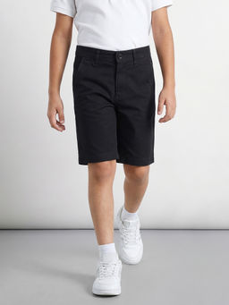 Allen Solly - Boys Navy Blue Regular Fit Solid Shorts