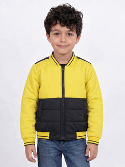 Allen Solly - Boys Yellow Colorblock Regular Fit Jacket
