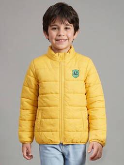 Allen Solly - Boys Yellow Solid Regular Fit Jacket