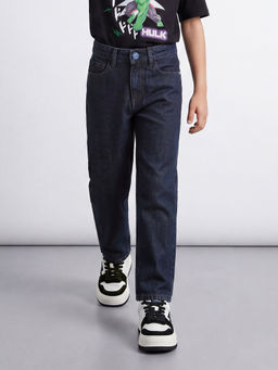Allen Solly - Boys Navy Blue Regular Fit Jeans