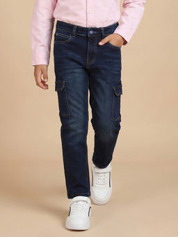 Allen Solly - Boys Navy Blue Slim Fit Jeans