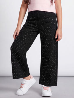 Allen Solly - Girls Black Regular Fit Jeans