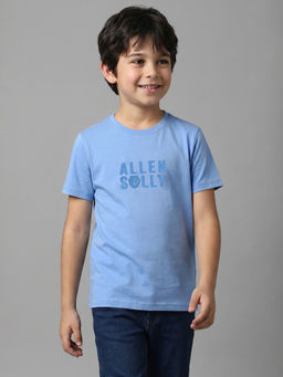 Allen Solly - Boys Blue Typography T-Shirt