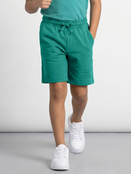 Allen Solly - Boys Green Solid Shorts