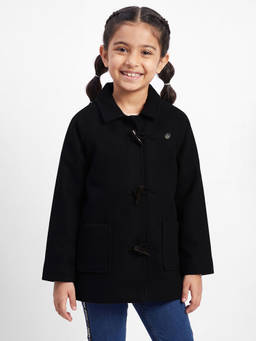 Allen Solly - Girls Black Solid Jacket