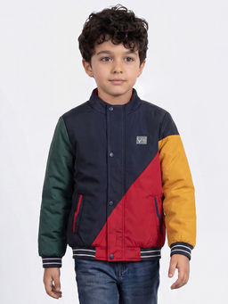 Allen Solly - Boys Navy Patterned Jacket