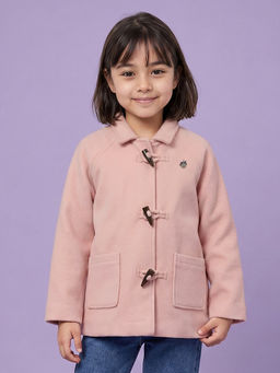 Allen Solly - Girls Pink Solid Jacket