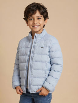 Allen Solly - Boys Light Blue Solid Jacket
